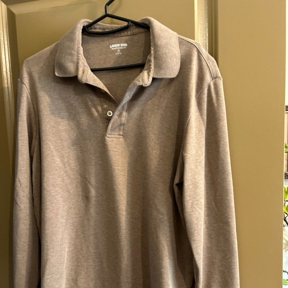 Men's Long Sleeve Cotton Supima Polo Shirt